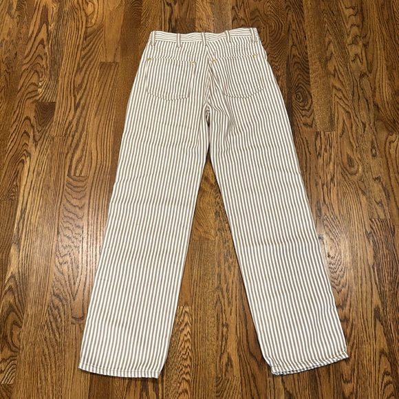Reformation Cowboy Striped High Rise Straight Jeans - Picture 4 of 4